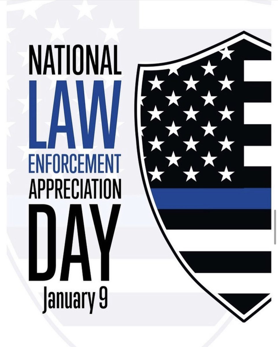 The jobs are often thankless &amp; take them away from their families for long hours. Rarely do they know what their days have in store for them. On National Law Enforcement Day, we have an opportunity to thank them for their service. #LawEnforcementAppreciationDay