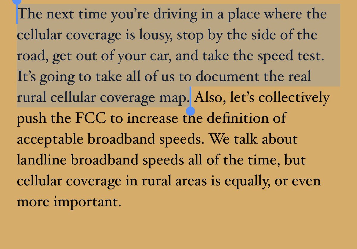 FBorsik's tweet image. “How can the @FCC adopt any policies for cellar #broadband if they are only asking carriers to certify that they meet an absurdly low threshold?”

#CellularData #Telecom #telco #speedtest