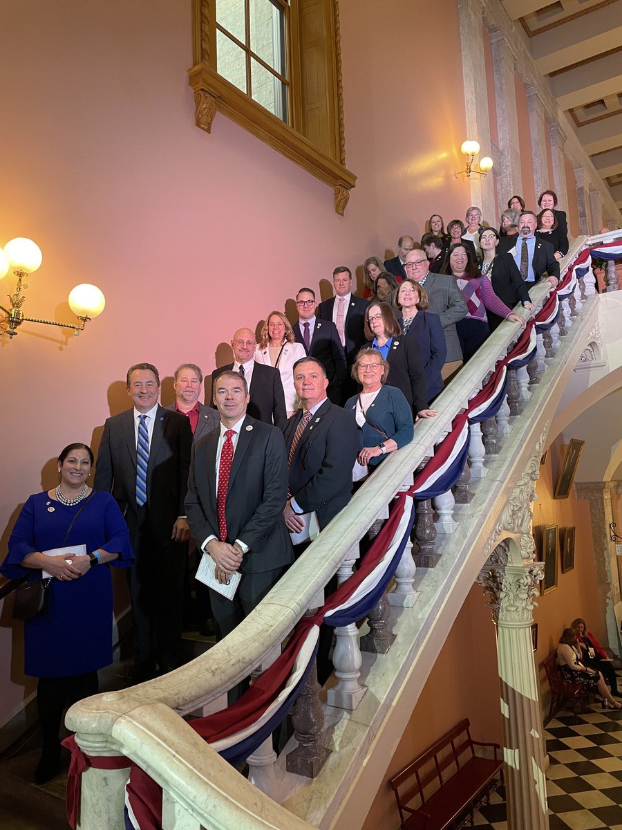 OhioLibraryCncl's tweet photo. Excited to be here for #OHInaugural2023! We’re looking forward to working with @GovMikeDeWine and First Lady @FranDeWine for another four years. https://t.co/XKPsQ05kbl