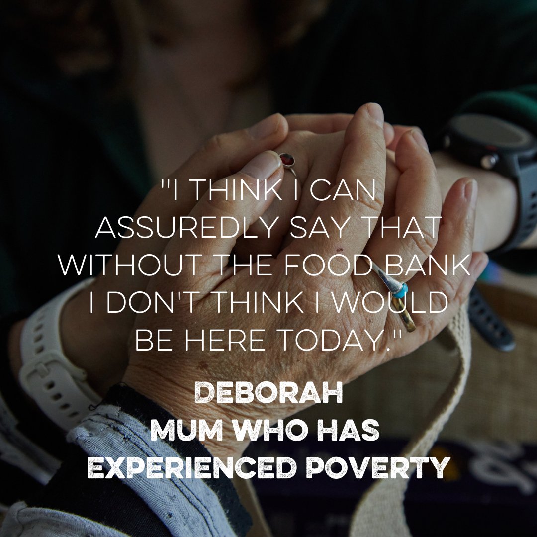 💬 "I will never forget the support I had.

"Food banks may be described as organisations that support people but they are actually so much more than that."

Thank you to everyone who has supported our food banks this winter, ensuring they can be there for people like Deborah. 💚