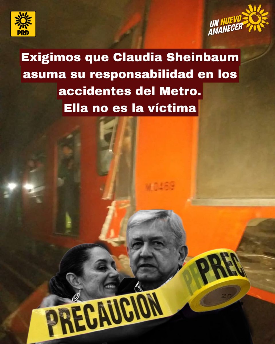 No se trata de politizar las tragedias del #MetroCDMX, lo que se busca es justicia y que Claudia Sheinbaum, asuma su responsabilidad. Desde el #PRD sostenemos que no debe ni puede ser candidata y Jefa de Gobierno al mismo tiempo, pues sus omisiones cuestan vidas.