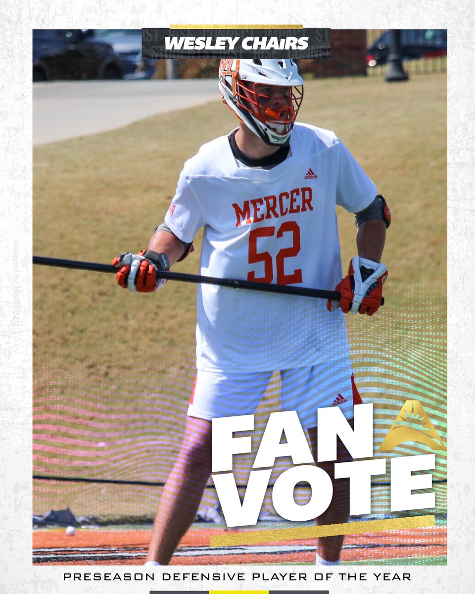 .<a href="/MercerLacrosse/">𝙈𝙚𝙧𝙘𝙚𝙧 𝙈𝙚𝙣𝙨 𝙇𝙖𝙘𝙧𝙤𝙨𝙨𝙚</a>'s Wesley Chairs has been nominated for the #ASUNMLAX Fan Voted Preseason Defensive Player of the Year Award‼️🔥

Head to our ASUN Facebook Page to vote for Wesley by Noon ET on Jan. 1️⃣1️⃣‼️🥍

🔗| facebook.com/media/set?vani…

#ASUNBuilt | #RoarTogether | <a href="/wes_chairs/">Wesley Chairs</a>