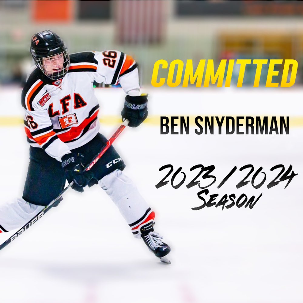 BCHLExpress's tweet photo. General Manager Tali Campbell has announced the clubs first commitment of the 2023-24 season with 2004-born Defenseman Ben Snyderman.
Snyderman, a native of Glencoe, IL, in the USA currently plays for Lake Forest Academy. In 8 games he has tallied 6 points.
Welcome aboard, Ben https://t.co/06JQnIG4I9