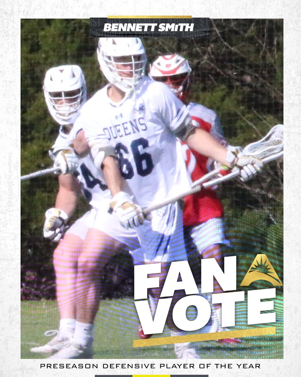 .<a href="/QueensMLAX/">Queens Men’s Lacrosse</a> 's Bennett Smith has been nominated for the #ASUNMLAX Fan Voted Preseason Defensive Player of the Year Award‼️🔥

Head to our ASUN Facebook Page to vote for Bennett by Noon ET on Jan. 1️⃣1️⃣‼️🥍

🔗| facebook.com/media/set?vani…

#ASUNBuilt | #GoRoyals | <a href="/QueensAthletics/">Queens (N.C.) Athletics</a>