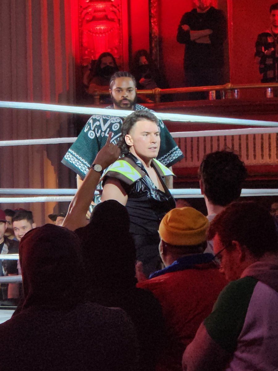 Bryan Keith looking at Speedball like the bounty on his head has no mention of alive. Wanted Dead or Dead last night 🤠

@bountykeith @SpeedballBailey 
#PWGBOLA2023 #BOLA2023 #PWG