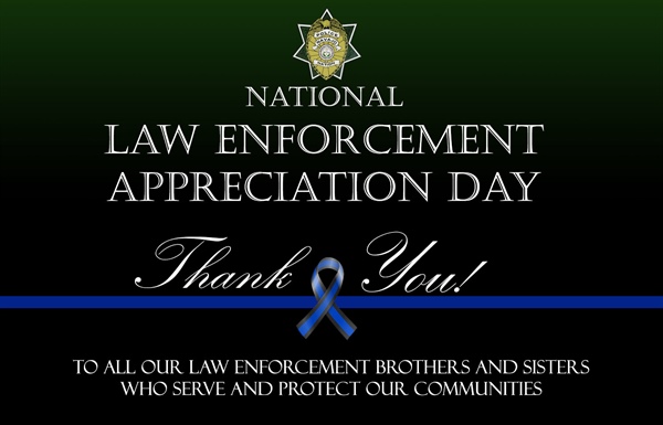 On this National Law Enforcement Appreciation Day the Sangamon County Sheriff’s Office honors our employees as well as all of our Brothers and Sisters in uniform.  Stay Safe!