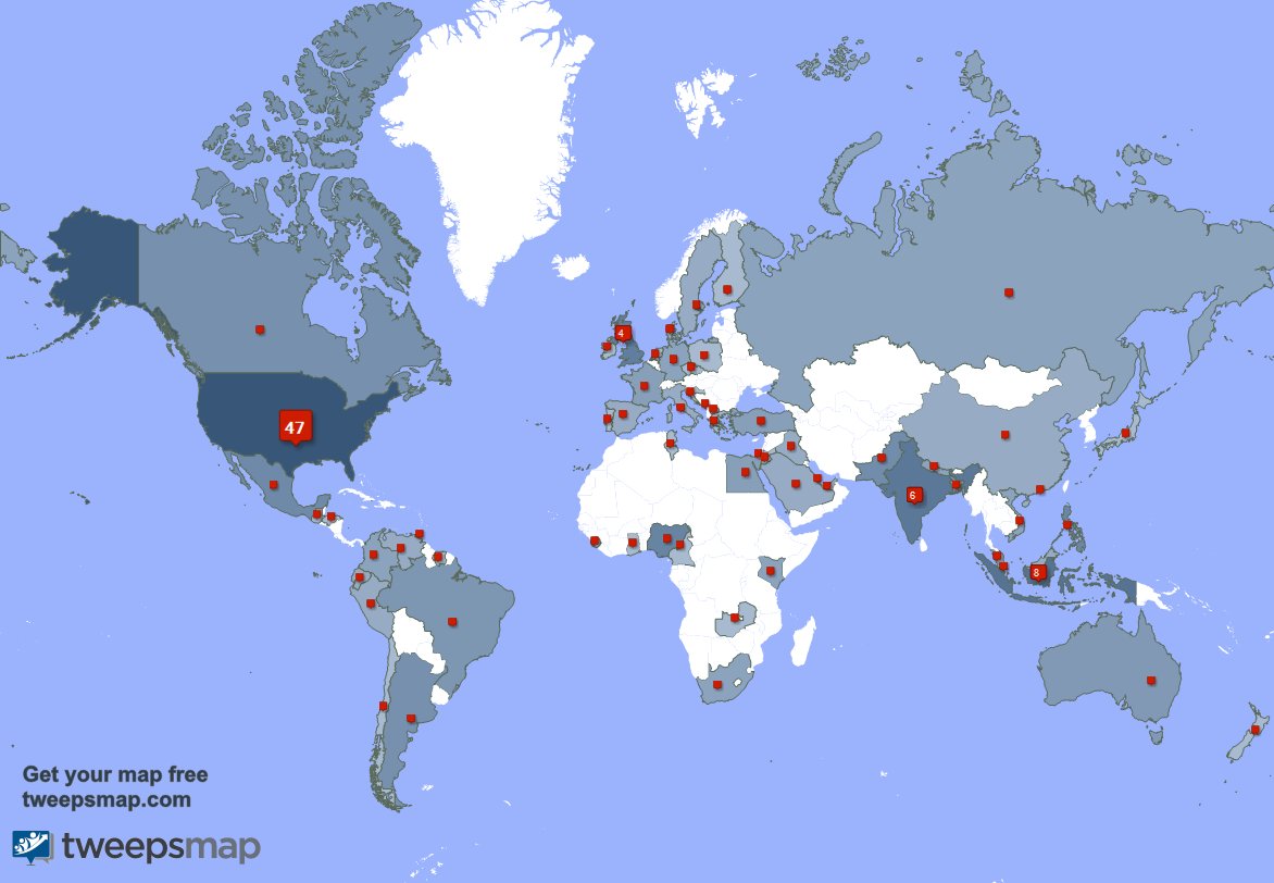 Special thank you to my 2 new followers from Nigeria last week. tweepsmap.com/!wickedheart34