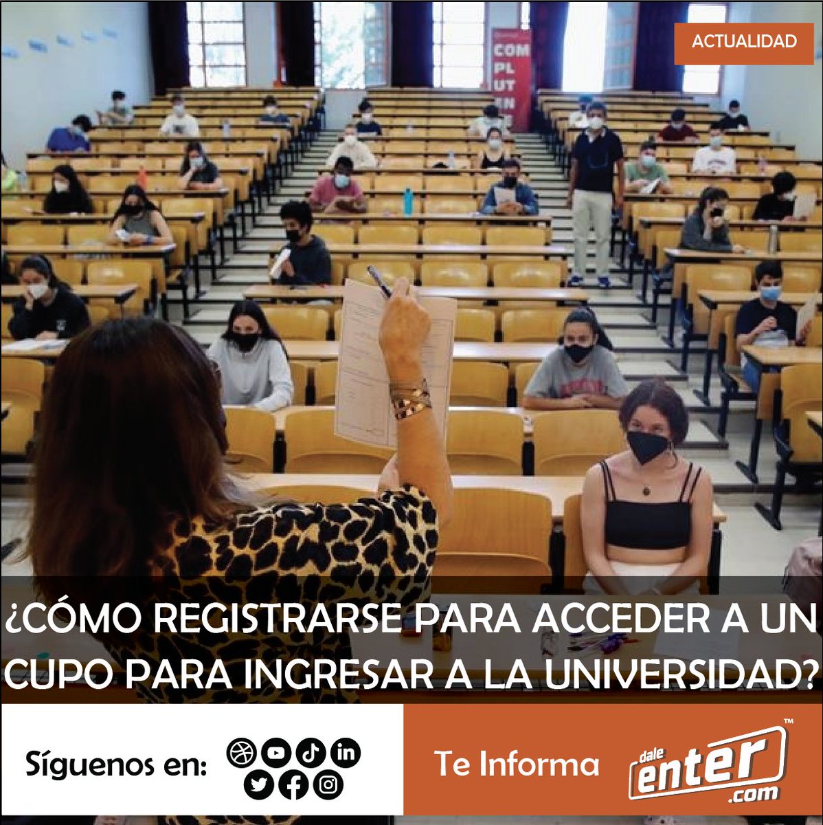 DaleEnter593's tweet photo. Registrarse en la página de la Secretaría de Educación Superior Ciencia, Tecnología e Innovación (Senescyt) es el primer paso -obligatorio- para conseguir un cupo en las universidades públicas del #Ecuador.
Lee todos los pasos a seguir: https://t.co/QttSb0OBCC https://t.co/paAn04dikq