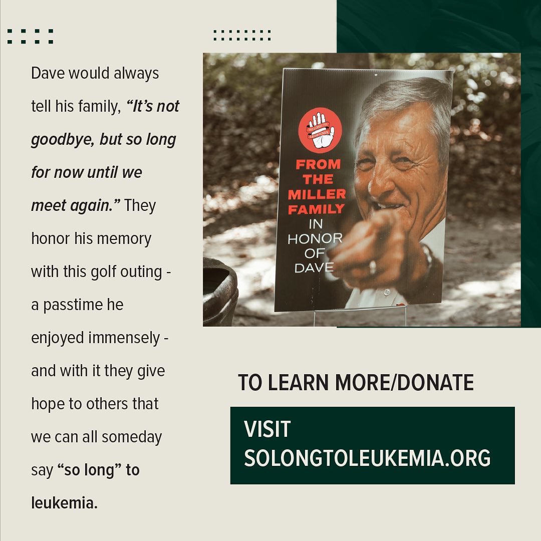 3LeafPartners's tweet photo. Next up: Sarah Lemke, Director of Tax &amp; Accounting, and her family’s “So Long to Leukemia” annual Golf Outing ⛳️♥️ https://t.co/sHvsSXDy3U