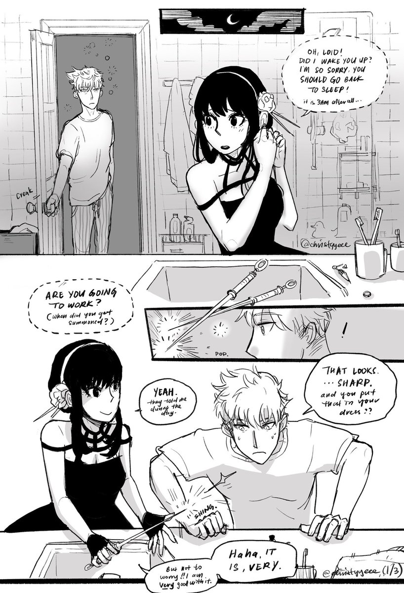 christyyeeee's tweet image. Post reveal, Loid sees Yor off for work for the first time since they’re together, together and he’s feeling a lot. #twiyor #SPY_FAMILY #loidyor  #ロイヨル #スパイファミリー #로이요르  Drew this a couple months ago so their faces might be off.