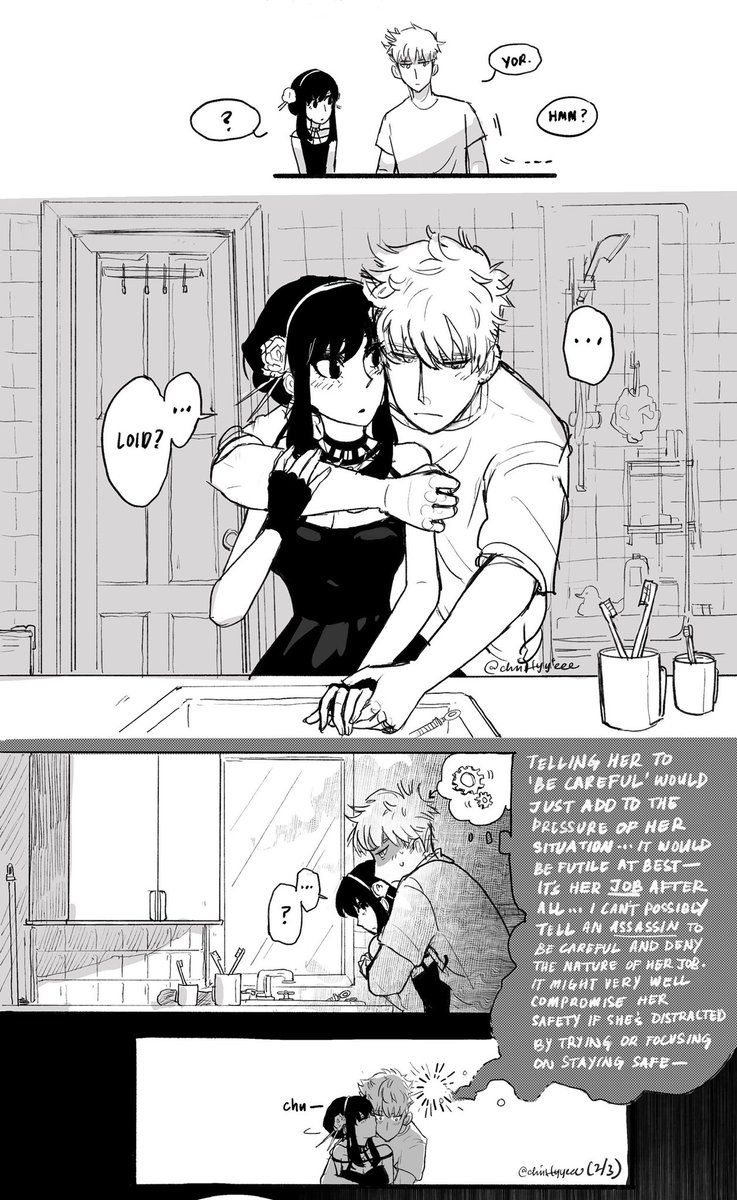 christyyeeee's tweet image. Post reveal, Loid sees Yor off for work for the first time since they’re together, together and he’s feeling a lot. #twiyor #SPY_FAMILY #loidyor  #ロイヨル #スパイファミリー #로이요르  Drew this a couple months ago so their faces might be off.