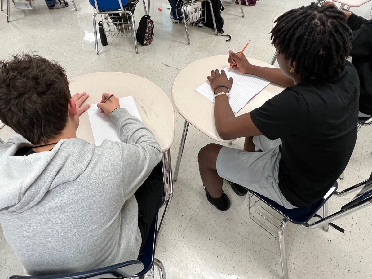 THS_Academics's tweet photo. Mrs. Merrow &amp; Mr. Boor were Caught In the Wild using Claim Evidence Reasoning writing strategy as a way to build relationships with students! https://t.co/yvIvCFlNrL
