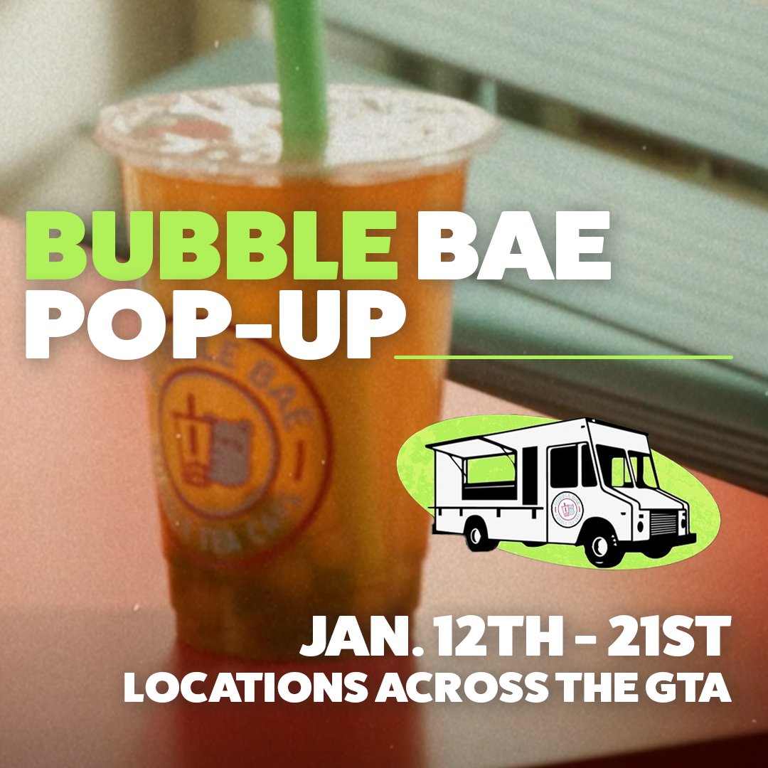 CBC_TOCommunity's tweet image. Need a January pick-me-up?  Enjoy free bubble tea compliments of CBC's hit comedy Run the Burbs. A truck will serve them up across the GTA from Jan 12-21. Head to @RunTheBurbs for a full location list + check out the new season Wednesdays @ 8:30pm on TV &amp;amp; streaming on @cbcgem