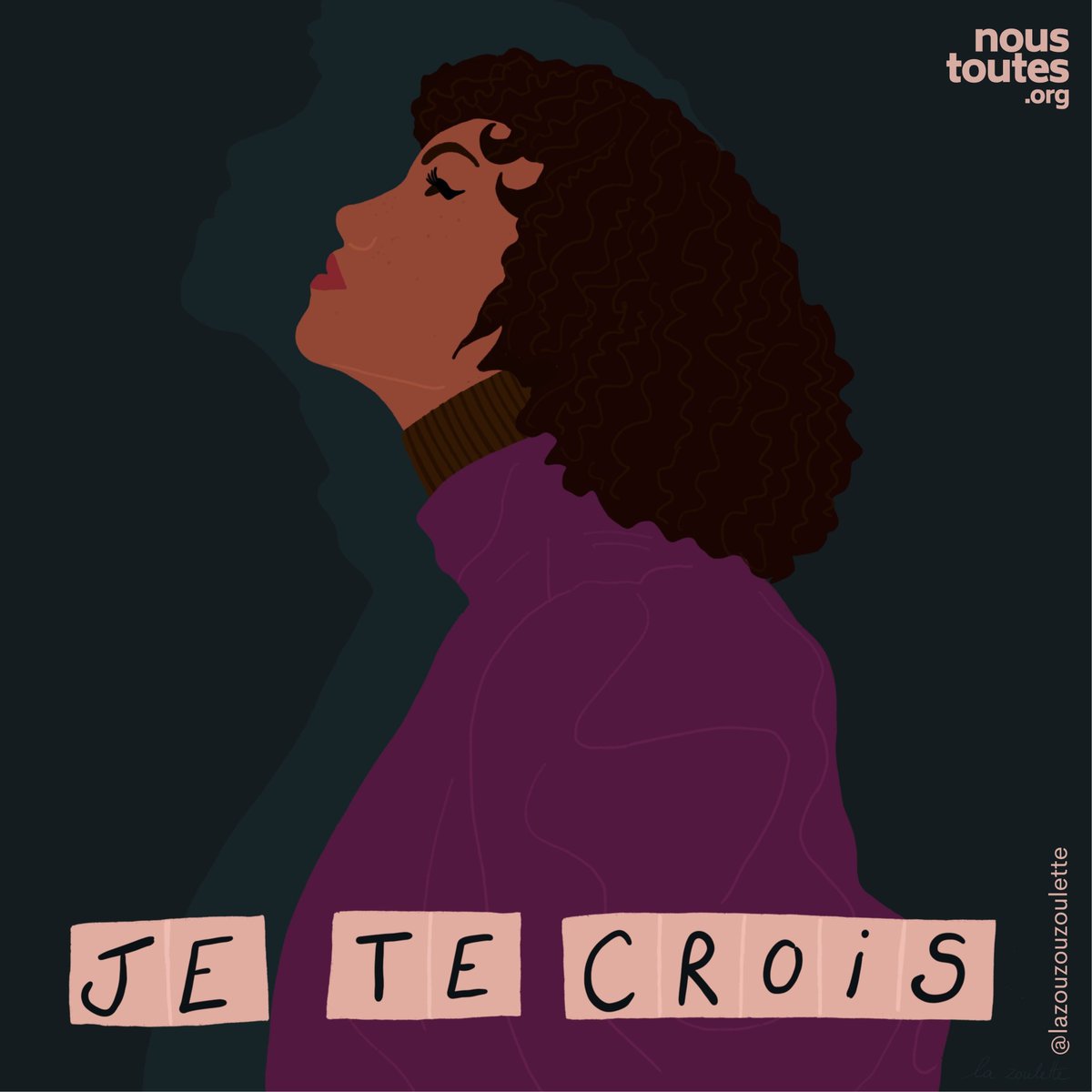 NousToutesOrg's tweet photo. A toutes les victimes de violences sexistes et sexuelles : ON VOUS CROIT 💜 https://t.co/50lgNCkvEU