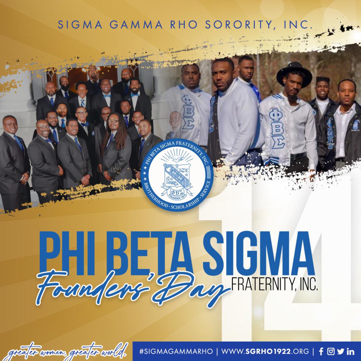 Happy Founders’ Day to the men of Phi Beta Sigma Fraternity, Inc 💙