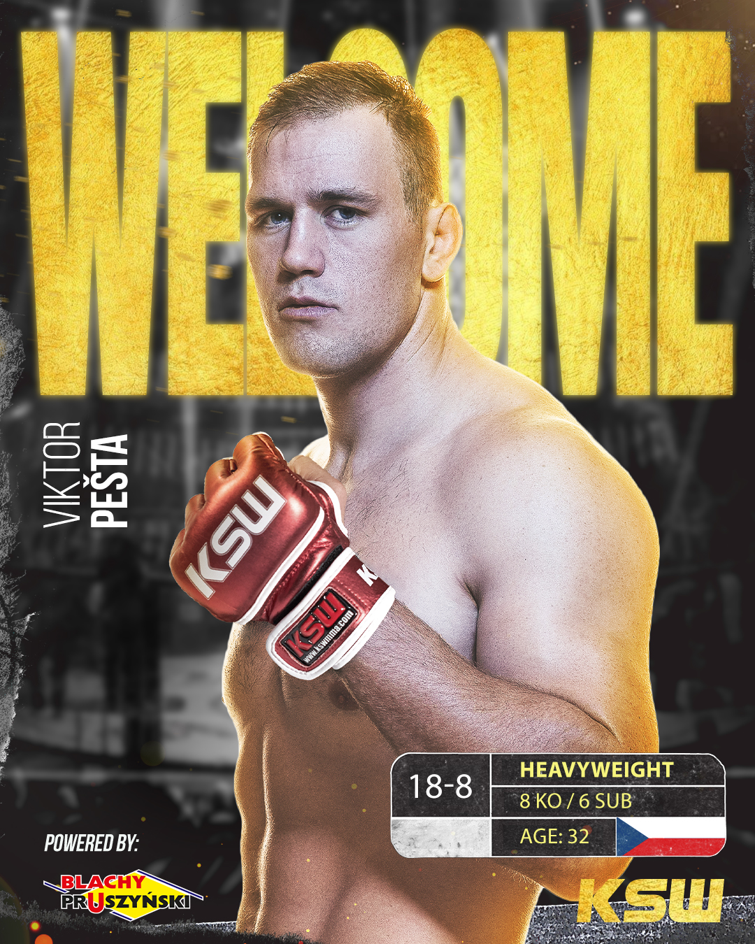 KSW on Twitter to KSW! Vítejte! 👏 🇨🇿 𝐕𝐢𝐤𝐭𝐨𝐫 𝐏𝐞𝐬𝐭𝐚 (𝟏𝟖𝟖) ⚖️