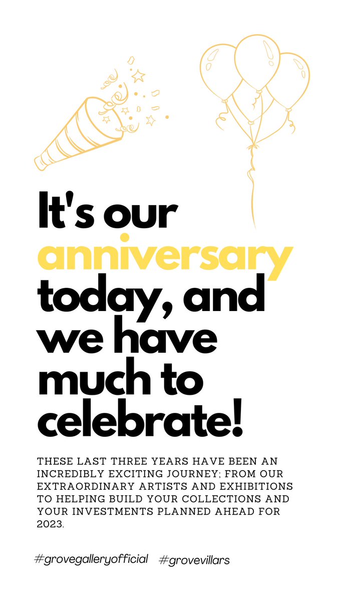 It's our 3rd Aniversary! #anniversary #celebration #artgallery #modernist #thankful