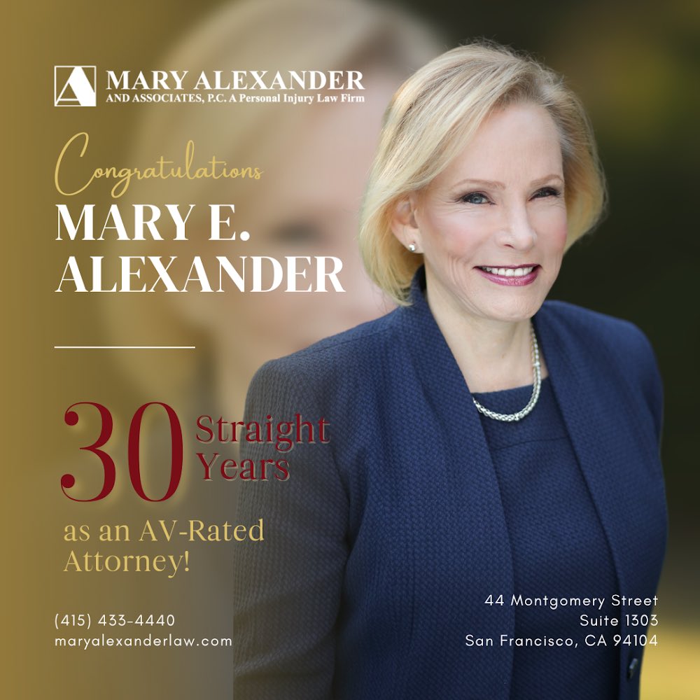 Congratulations to Mary Alexander on being named an AV-Rated attorney for 30 consecutive years! Tremendous honor for a tremendous attorney.