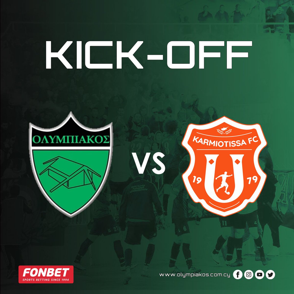 OlympiakosNic's tweet photo. #Kickoff | Έναρξη της αναμέτρησης!
#OlympiakosNicosia #Taktakalas #Matchday #CytaLeague #olykarm https://t.co/ZdEZhetYrC