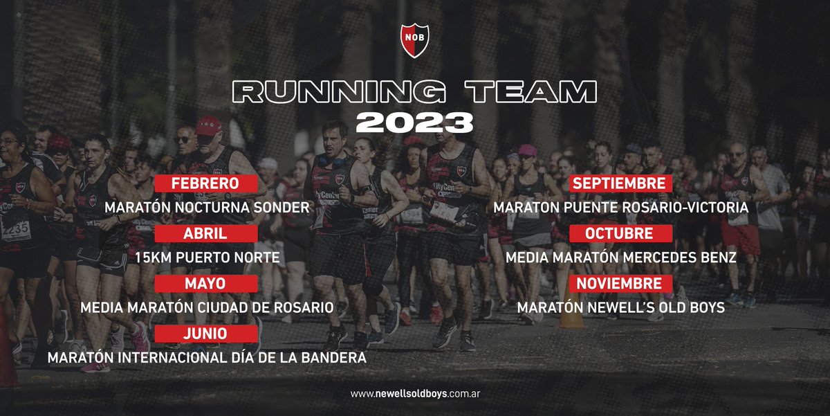 NewellsDeportes's tweet image. Cronograma 2023 🗓🏃‍♀️

Los corredores del equipo leproso de #RunningTeam participarán de las siguientes carreras a lo largo del año.