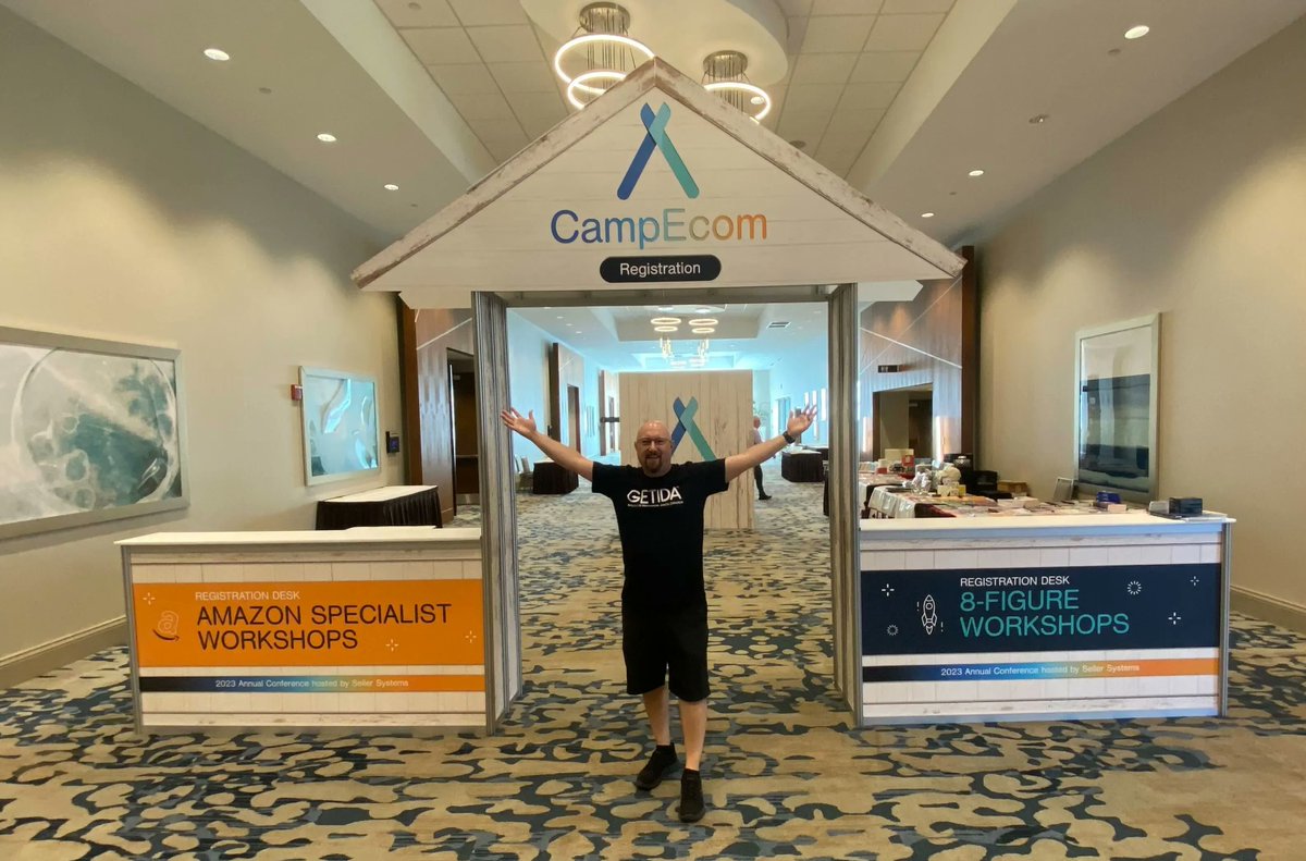 Getida365's tweet photo. The GETIDA gang is having a fantastic time at CampEcom ☀️ ⛺️ 

#GETIDA #amazon #amazonseller #amazonFBA #FBA #FBAreimbursement #amazonus #amazonfbaseller #amazonbusiness #amazontips #amazonfbatips #fbatips #florida #campecom https://t.co/M6LOvPSawA