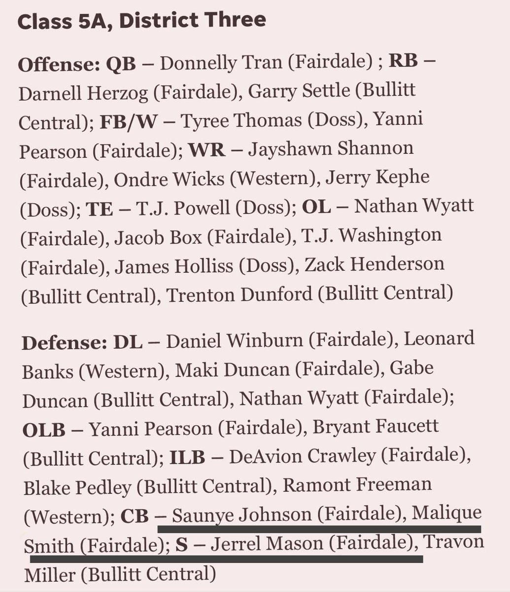 _millsey25's tweet photo. Not mention I had 3 in my position group make 1st team all district ,2 top 50 in the state In INT also why while being the number #2 rank team 5a! #JustGettinStarted 🥵 https://t.co/B88bcltvy2