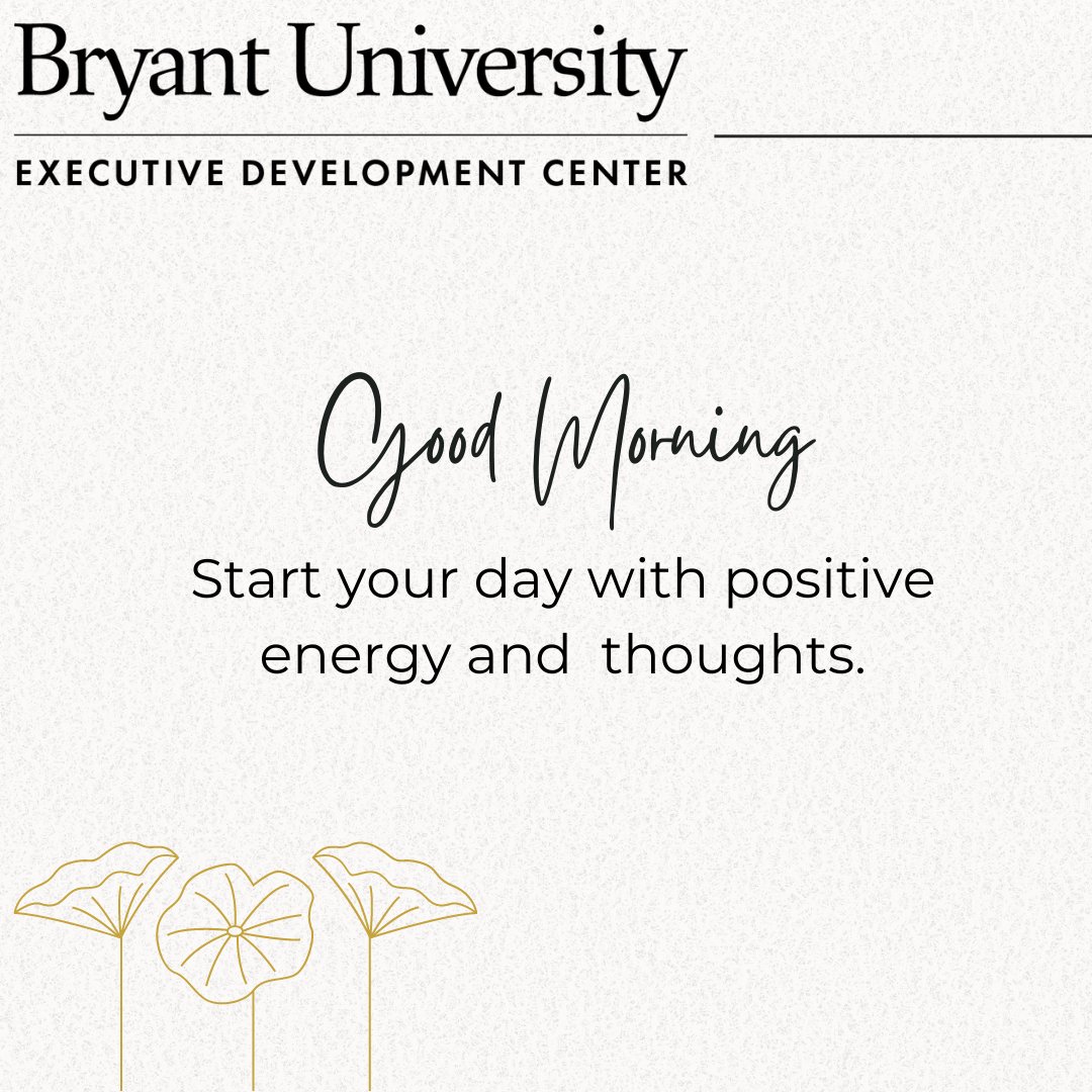 Monday morning vibes. 
#thinkpositive edc.bryant.edu