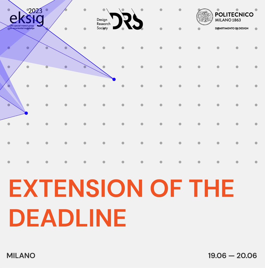 ⚠️ATTENTION⚠️

In response to some requests, the final deadline for submitting papers for the next international conference EKSIG 2023 has been extended until:
#27th January 2023.
We look forward to your contribution!

🚨We are currently updating the website!