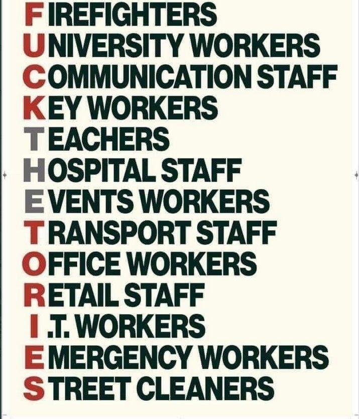 Everyone in the country needs to #TakeToTheStreets to show we will not be ruled by #SunakTheUnelectedDespot 
#TakeTheToriesDown #RevolutionAgainstTheTories
#MickLynch #TradeUnions #RightToStrike #GeneralStrike #SupportTheStrikes #FightForTheNHS