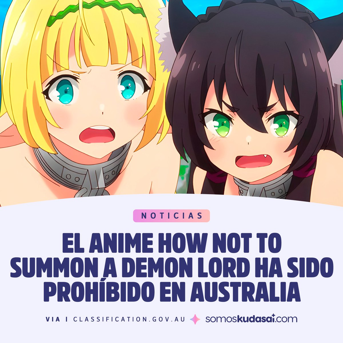 animetrends's tweet photo. Australia ha prohibido la segunda temporada de "Isekai Maou to Shoukan Shoujo no Dorei Majutsu (How Not to Summon a Demon Lord)", quizás debido a su alto contenido erótico. Así, se une a muchas franquicias que ya fueron prohibidas por las autoridades australianas. #isekaimaou https://t.co/eaobhxSarw