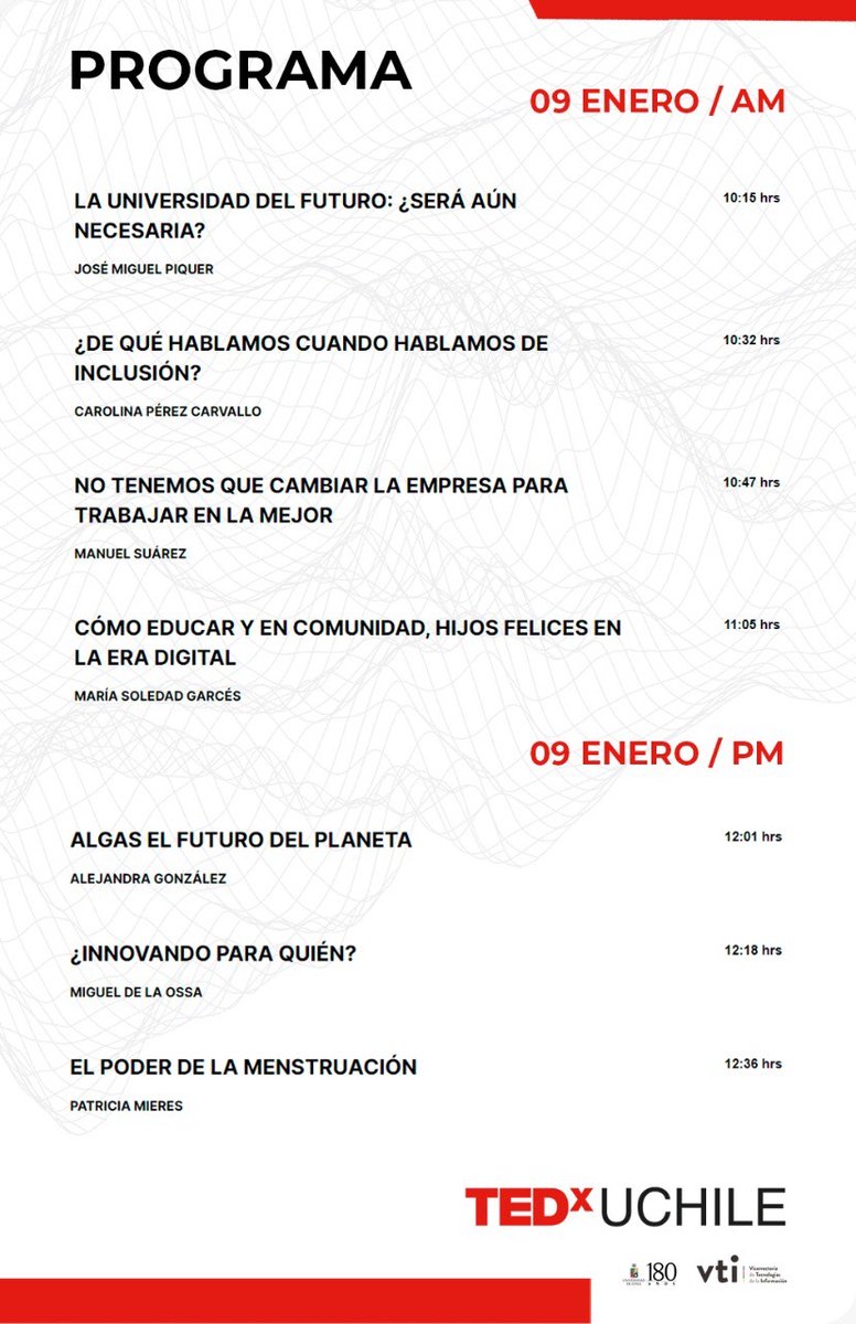 tedxuchile's tweet photo. Dentro de poco, comienza TEDxUChile 2023 https://t.co/1NcnbqHMms