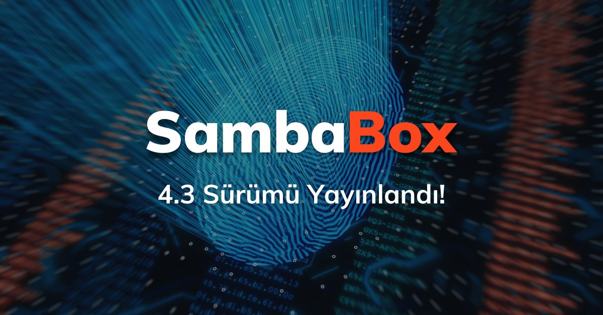 📣 SambaBox 4.3 Sürümü Yayınlandı!

Yenilikleri keşfetmek için 👉 sambabox.io/2023/01/05/ver…

#SambaBox #YerliTeknoloji #MilliTeknolojiHamlesi #AçıkKaynak #Linux #Pardus #Teknoloji #GeleceğinTeknolojileri #Bilişim