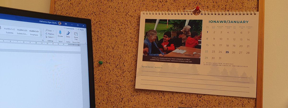 My <a href="/CadrProgramme/">CADR</a> calendar is proudly up in my office @NTNUnorway. Looking forward to a new photo each month promoting connections and friendships across generations.
Thank you to my lovely former colleagues for sending me a copy all the way to Norway. 🥰