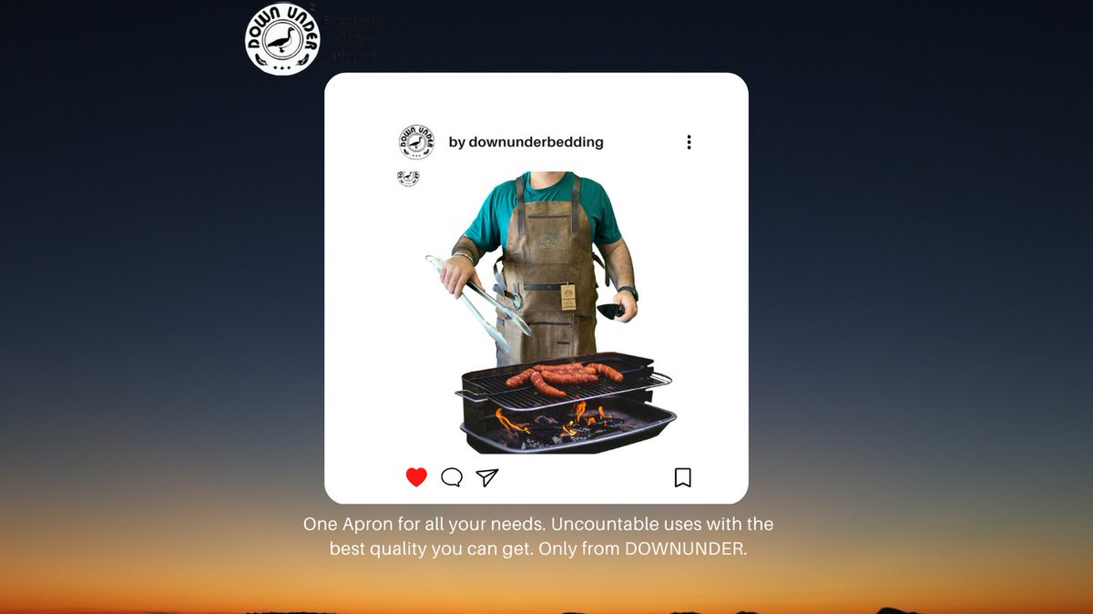 One Apron for all your needs. Uncountable uses with the best quality you can get. Only from DOWNUNDER.
.
#DOWNUNDERBEDDING #DOWNUNDER # LUXURYBEDDING #BESTAPRON #LEATHERAPRON #GENUINELEATHERAPRON #CHEFAPRON #GRILLINGAPRON #BARBERAPRON #QUALITYLEATHER