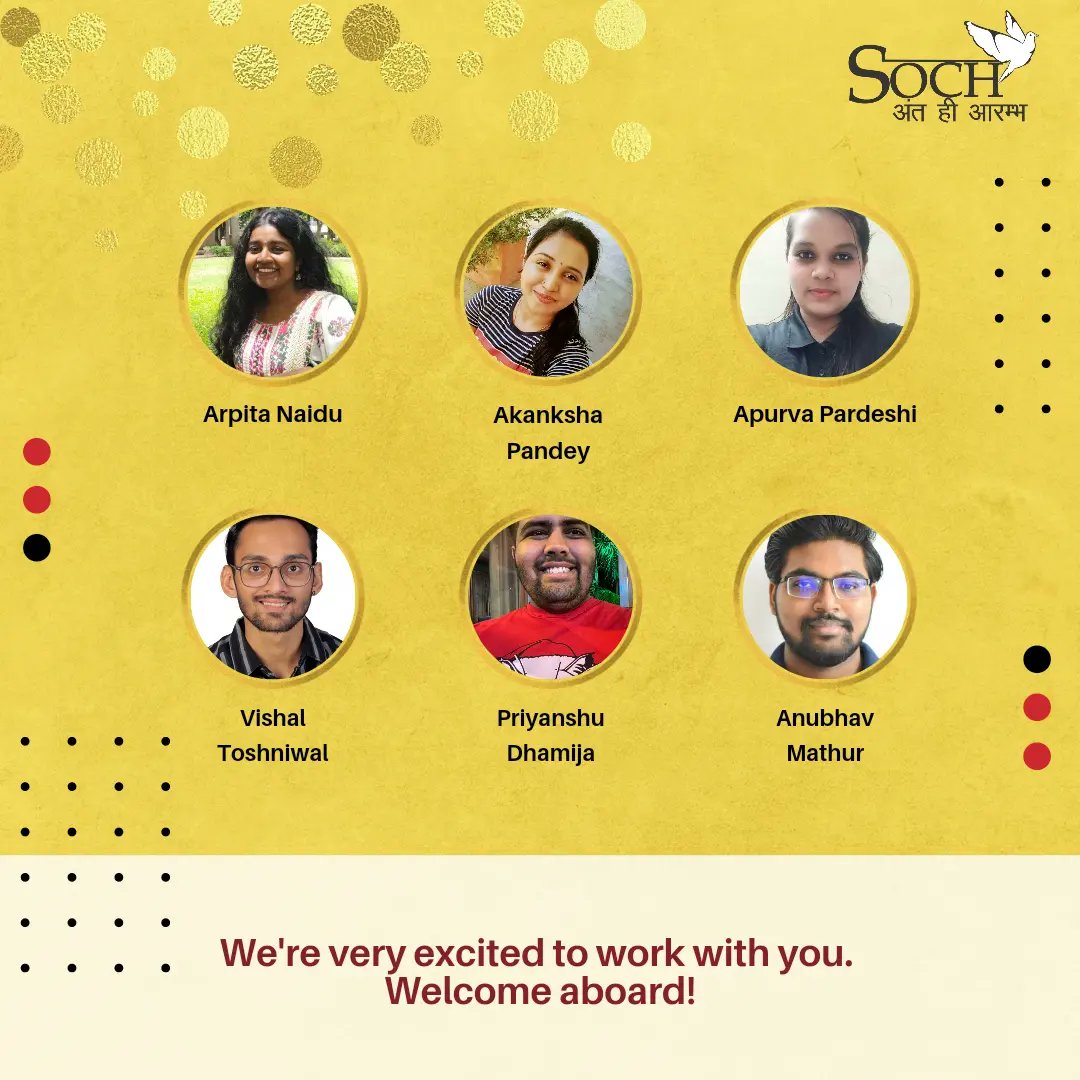 __SOCH__'s tweet photo. We wholeheartedly welcome our first batch of interns on 2023 to our team. Welcome Changemakers💜

#new #interns #internshipstudents #SOCHinterns #sochanthiaarambh #VIBE #GALA #Trending #TrendingNow https://t.co/aM4JOBttWO