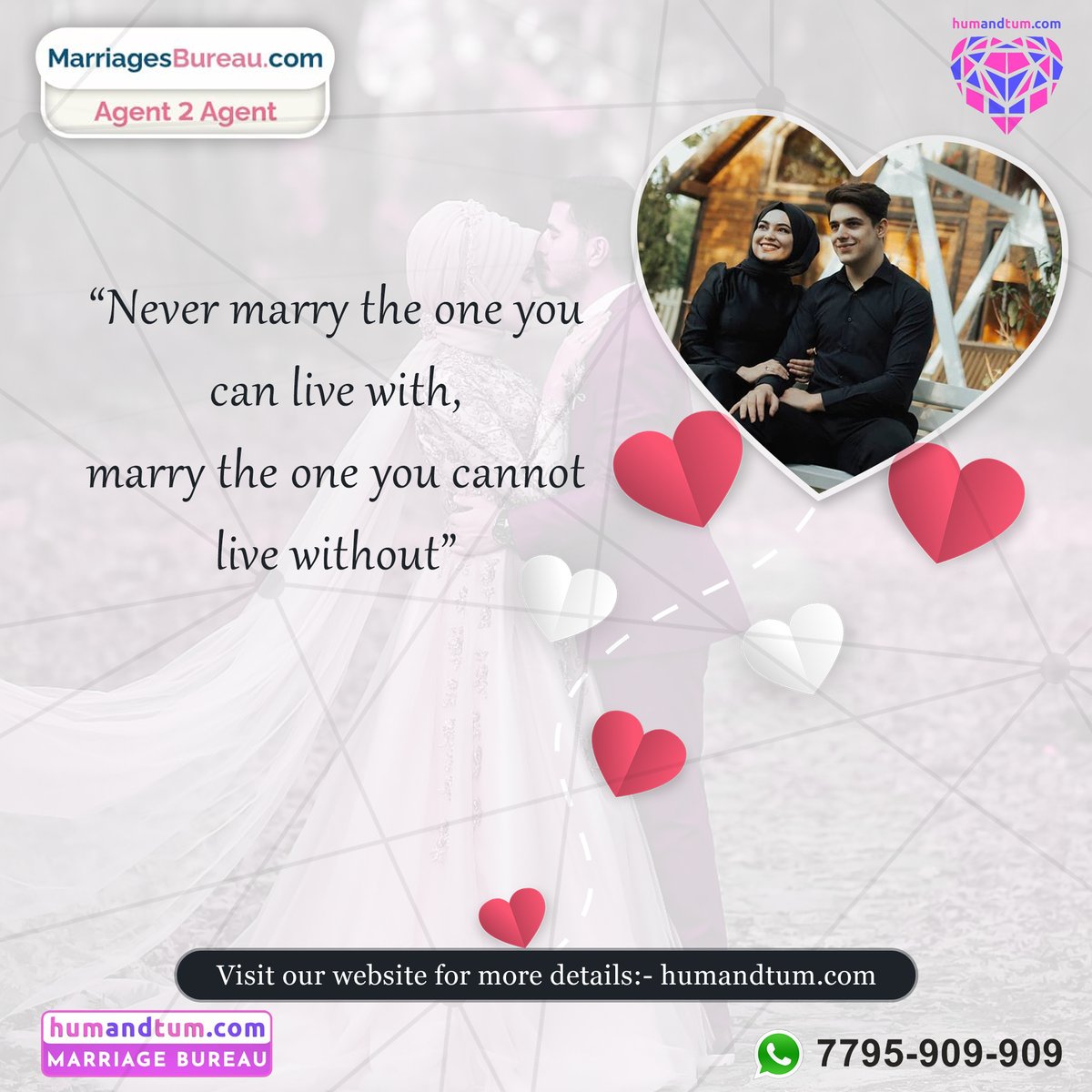 Humandtumdotcom's tweet photo. We allows you to find a life #partner who walks step by step with you. So, register today to meet a #person who shares #compatibility with you and brings the bright color of #happiness.
Visit our website for more details: https://t.co/RtKDzIh8sp
#humandtum #humandtumdotcom https://t.co/ssganPlNE7