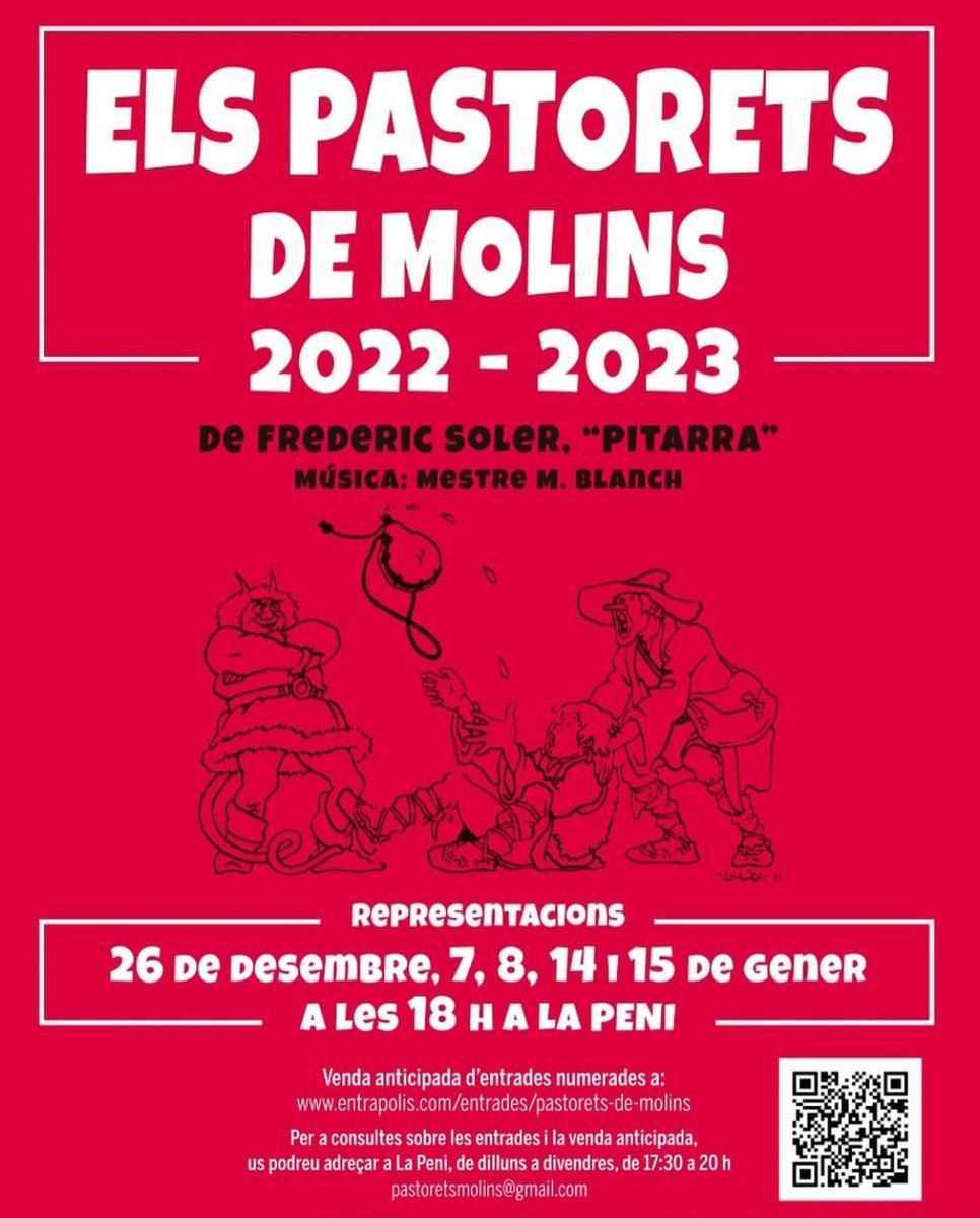 Informatiu #molinsderei: els <a href="/PastoretsMolins/">PastoretsMolinsdeRei</a> fan ple a les tres funcions que han dut a terme a <a href="/teatredelapeni/">Teatre de La Peni</a> . Aquest cap de setmana, últimes representacions radiomolinsderei.cat/programs/molin…