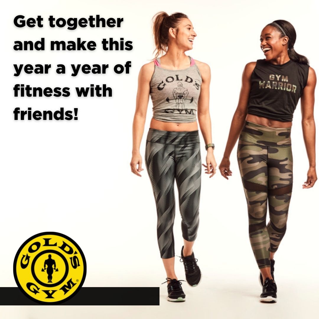 Get together and make this year a year of fitness with friends! 
#GoldsGym #HealthyLifestyle #GymMotivation #GoldsGymFitness #WorkOutWithGoldsGym #GroupClasses