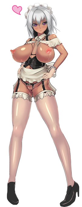 pixivFACTORYで褐色メイドさんの修正やり直し指示が出ていたので全体的に色々描き直した! https://t.co/ZPRHHnZGeR #pixivFACTORY 
こんなえっちなメイドさんがいて欲しい・・・ 