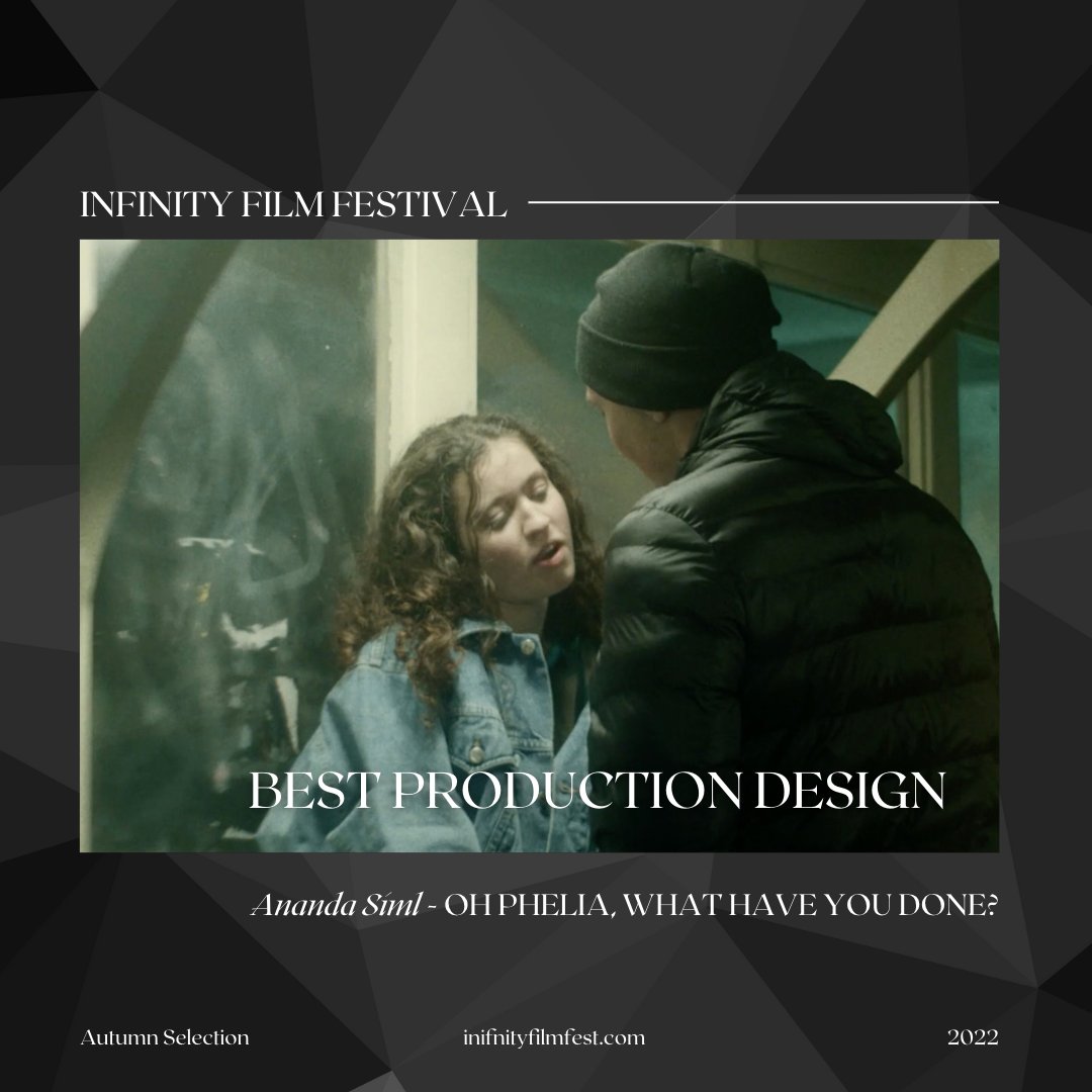 Congratulations to our Best Production Design winner Ananda Siml for their work on 'Oh Phelia, What Have You Done?'.

Selection goes live tomorrow! Grab your free ticket to see all this months films at the link in bio.

#film #shortfilm #filmfestival #filmawards #productiondesign