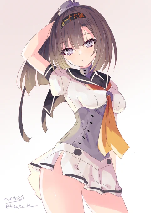 秋月#艦これ版深夜の真剣お絵描き60分一本勝負#艦これ版真剣お絵描き60分一本勝負_20230108 