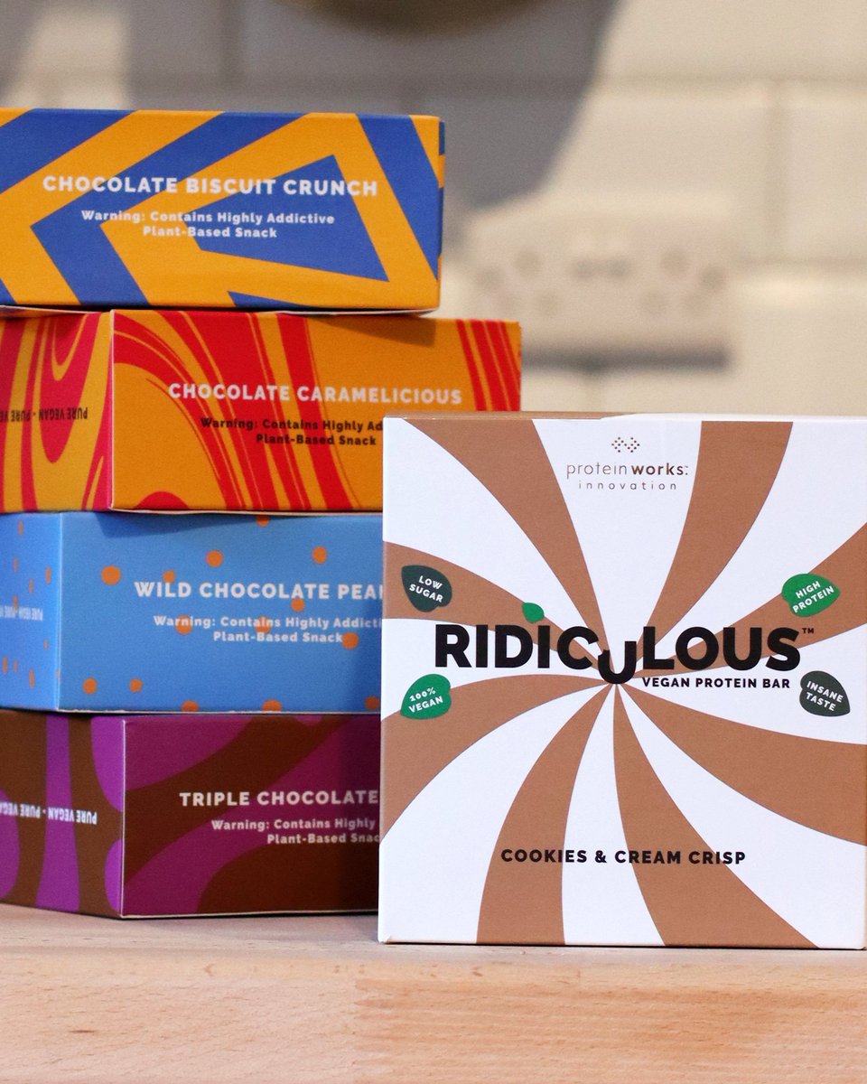 The Cookies &amp; Cream Ridiculous Vegan Protein Bar is here!

Ok so this was one of the most highly requested flavours we’ve ever had, so we set our NPD team the challenge and boy did they deliver!

✅ Less than 200 calories
✅ 15g protein
✅ Low sugar

🛒 bit.ly/3VYgCIz