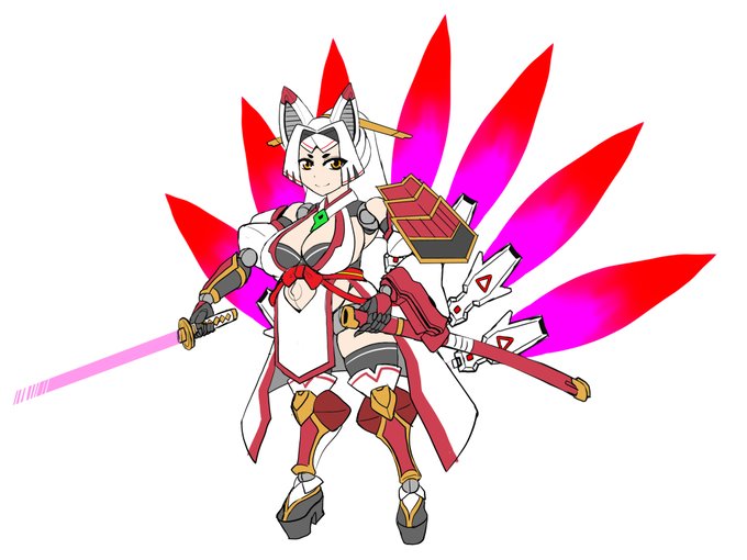侍型狐モチーフ
ブレードファンネル付けたら超強そうだぞ 