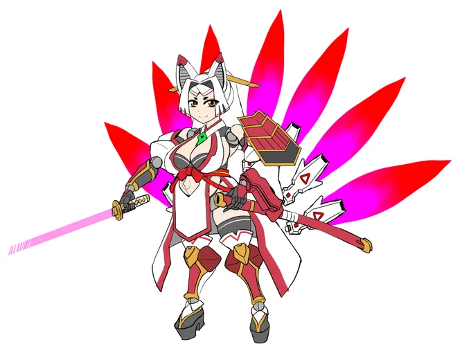 侍型狐モチーフ
ブレードファンネル付けたら超強そうだぞ 