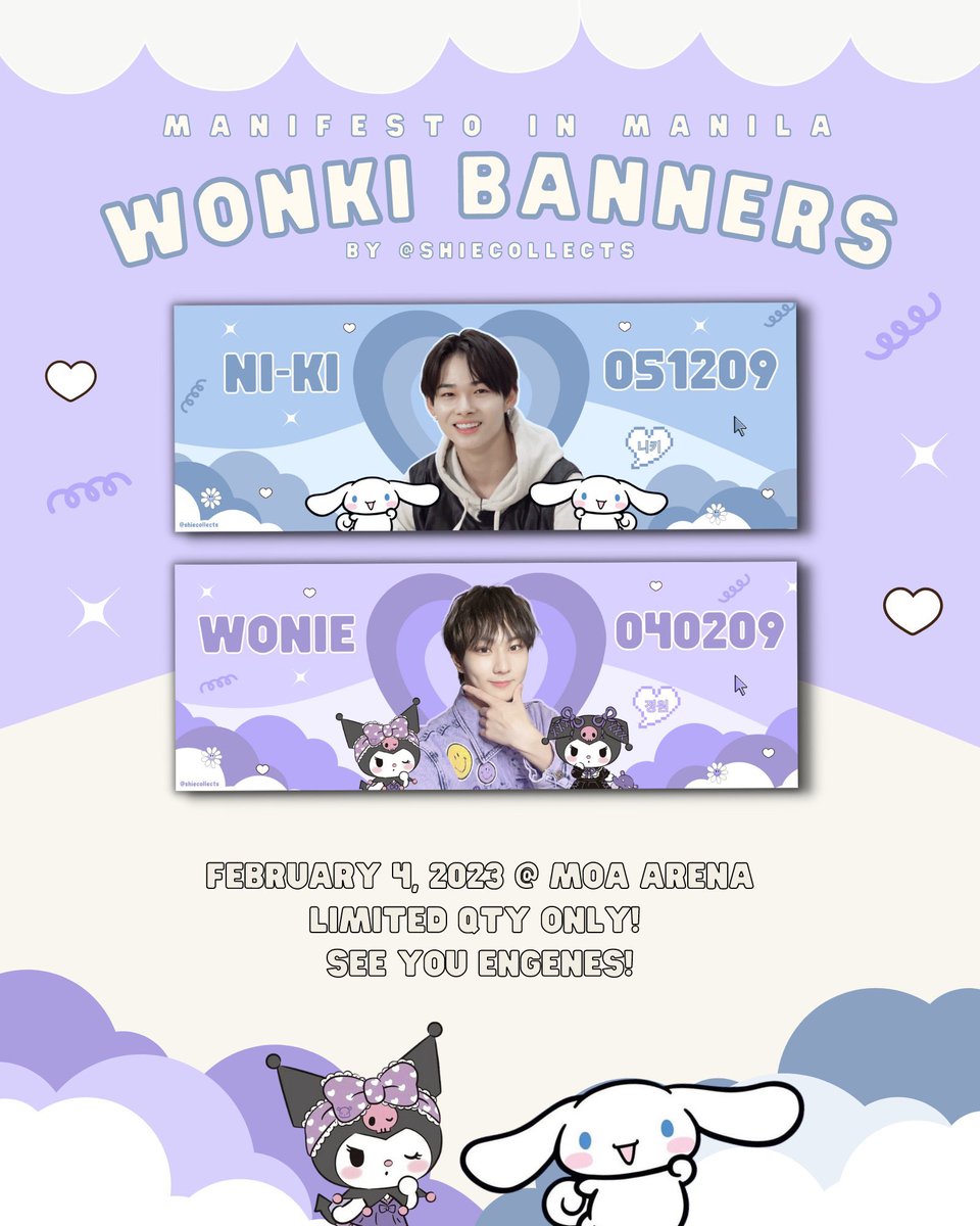 pouchwonki's tweet photo. ☁️ ENHYPEN ☁️
#MANIFESTO_IN_MANILA 

WONKI banners ! 𓆩♡𓆪 

𖦹 like &amp; rt
𖦹 limited qty only
𖦹 feb 4 [day 2] only ! https://t.co/OfLu7RkJ5Y