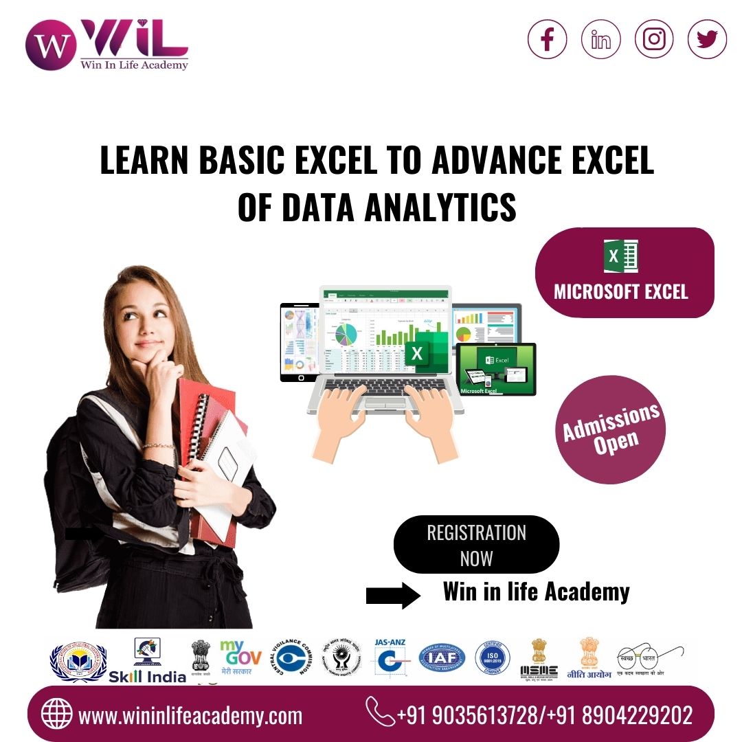 WILAcademy's tweet image. Learn Basic Excel To Advance Excel of Data Analytics
Want to Know More
Apply Now: 🌐 wininlifeacademy.com
Contact us: 📞9035613728, 8904229202
#wininlifeacademy #advanceexcel #advanceexceLtraining #advanceexcelcourse
@WILAcademy