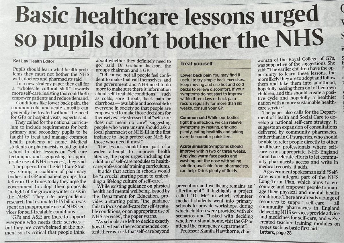 DrMeProject's tweet image. The Dr. Me Project was mentioned in The Times national newspaper today! There is clearly a need for more healthcare education in schools, and Dr. Me is proud to be part of the movement! Massive thank you to all our fantastic volunteers!