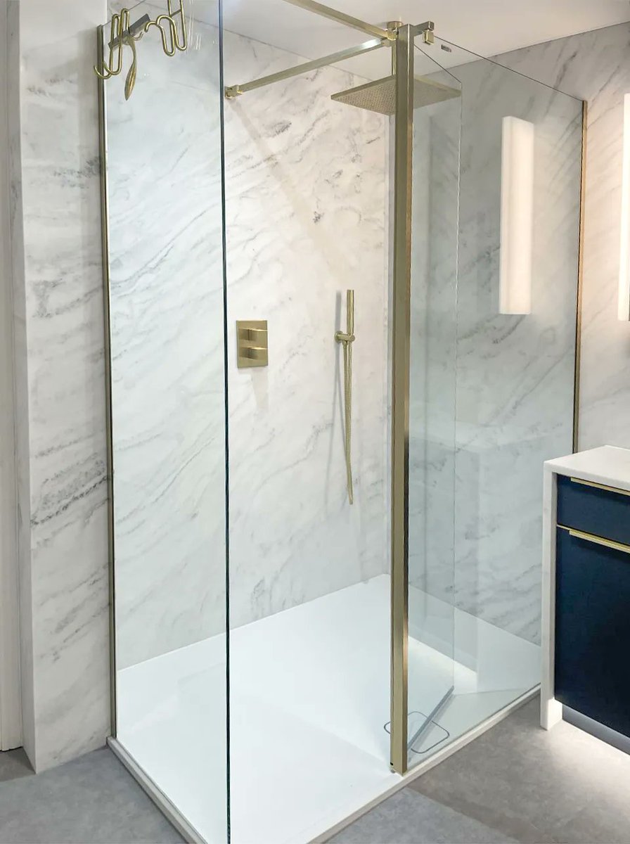 romanltd's tweet photo. Stunning Brushed Brass Liberty Wetroom with clear glass installation at Howarth Timber & Building Supplies. The Showroom manager was delighted with this and so are we. The pictures look Divine!
Product Link | https://t.co/YDXphXz7ZM
#showroomshoutout #bathroomdisplay #retail https://t.co/9fJYdbab37