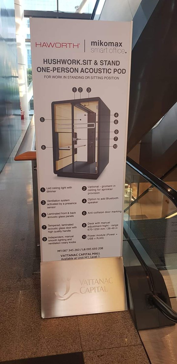 Instant benchmarking au Cambodge : vu dans un centre commercial, un hub de travail individuel