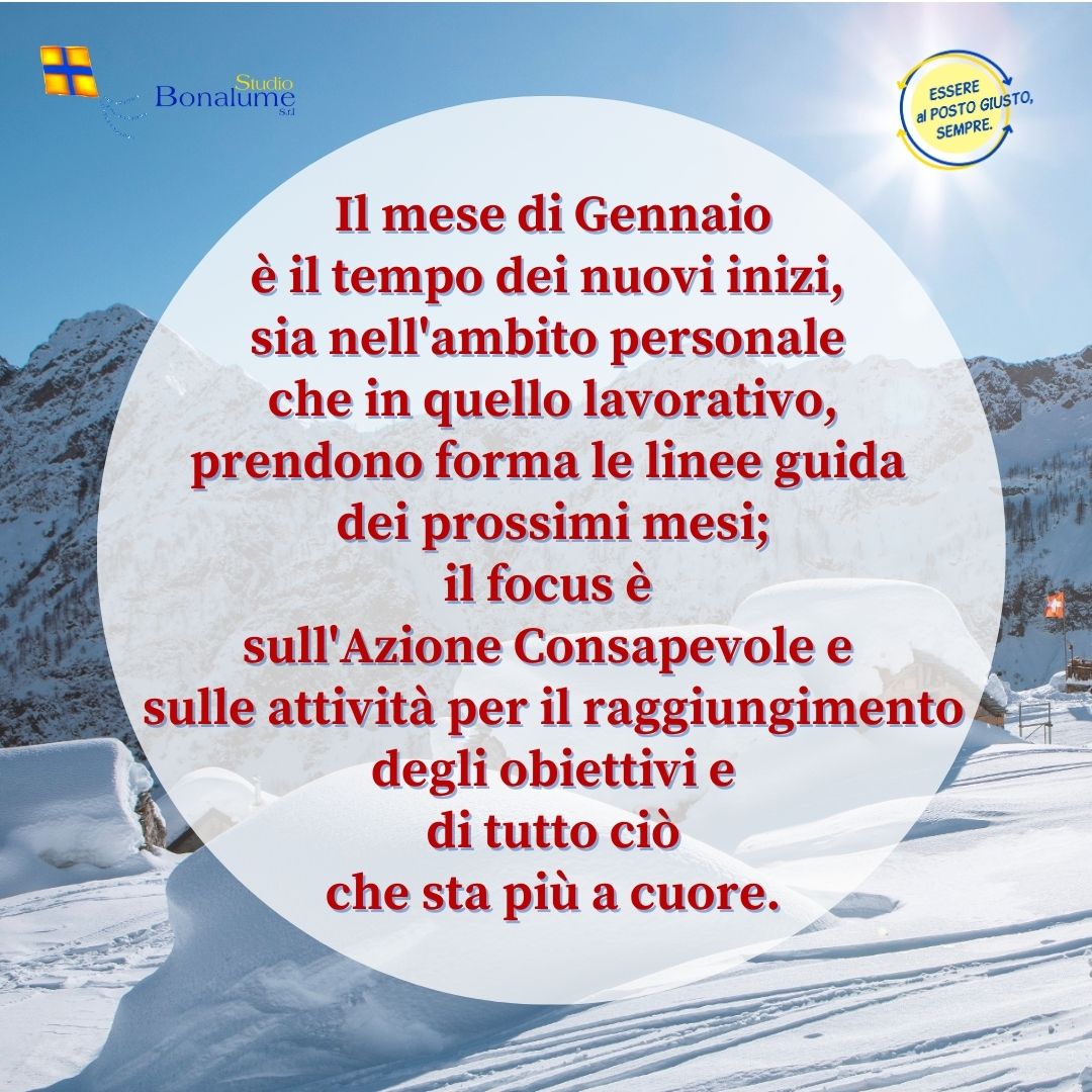 studiobonalume.com
#Gennaio #NuoviInizi #CrescitaPersonale #CrescitaLavorativa #Focus #AzioneConsapevole #Obiettivi #Motivazione #LineeGuida